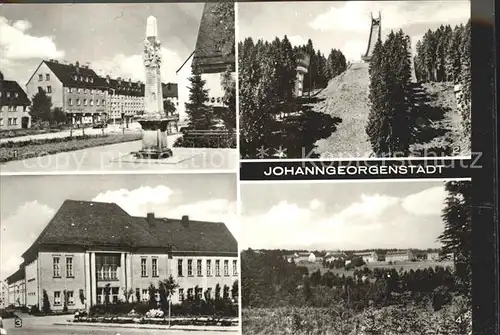 Johanngeorgenstadt Postmeilensaeule Erzgebirgschanze Kulturhaus Karl Marx Schwefelwerk Kat. Johanngeorgenstadt