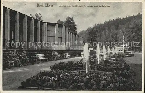 Bad Elster Wandelhalle Springbrunnen Badekaffee Kat. Bad Elster