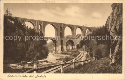 Jocketa Elstertalbruecke Eisenbahn Vogtlaendische Schweiz Kat. Poehl Vogtland