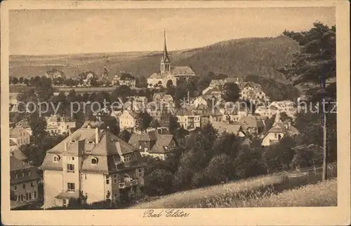 Bad Elster Stadtbild mit Kirche Kat. Bad Elster