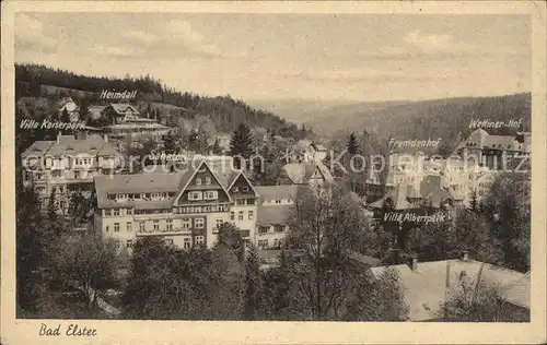 Bad Elster Teilansicht Villas Sanatorium Kat. Bad Elster