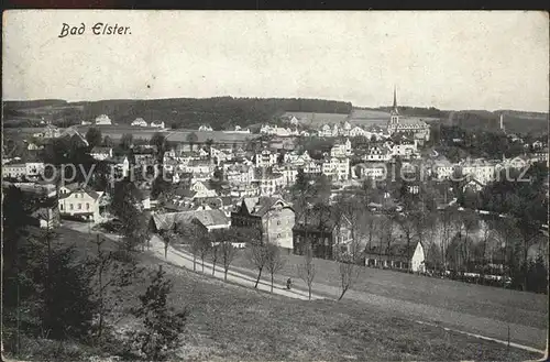 Bad Elster Louisasee mit Blick zur Kirche Kat. Bad Elster