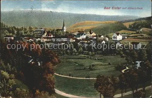 Bad Elster Panorama mit Albertpark Kat. Bad Elster