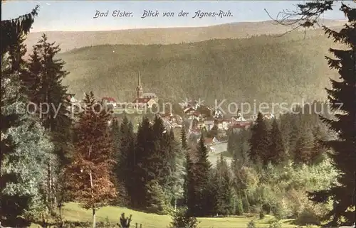 Bad Elster Panorama Blick von der Agnesruh Kat. Bad Elster