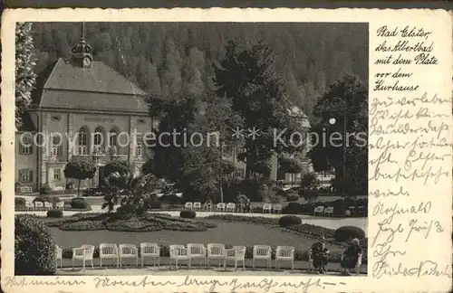 Bad Elster Albertbad Platz vor dem Kurhaus Kat. Bad Elster