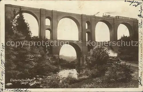 Jocketa Elstertalbruecke Vogtlaendische Schweiz Eisenbahn Kat. Poehl Vogtland