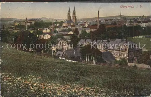 Oelsnitz Vogtland Teilansicht  Kat. Oelsnitz Vogtland