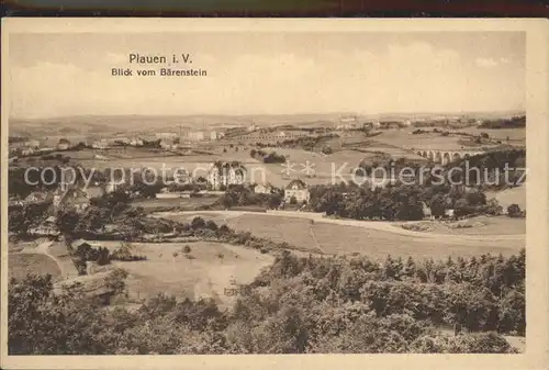 Plauen Vogtland Blick vom Baerenstein  Kat. Plauen