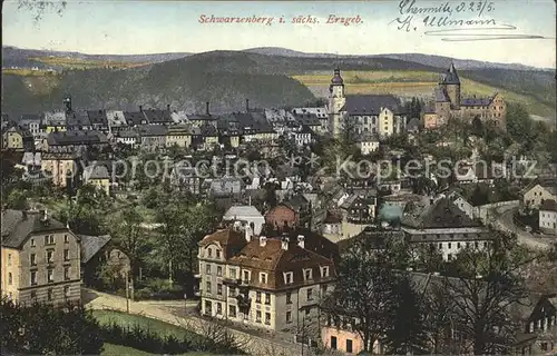 Schwarzenberg Erzgebirge Teilansicht  Kat. Schwarzenberg