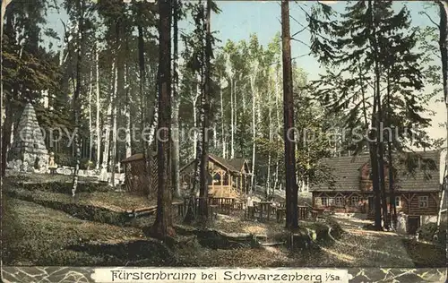 Schwarzenberg Erzgebirge Fuerstenbrunn Bahnpost  Kat. Schwarzenberg