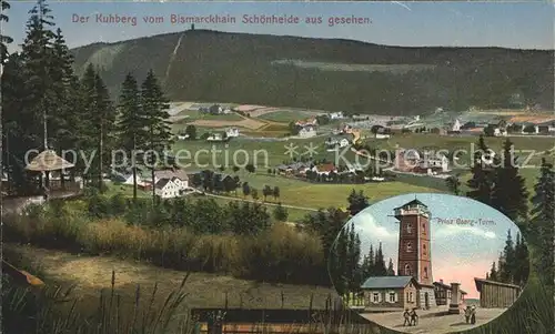 Schoenheide Erzgebirge Kuhberg Bismarckhain Prinz Georg Turm  Kat. Schoenheide Erzgebirge