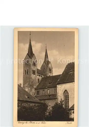 Corvey Kirche Kupfertiefdruck Kat. Hoexter