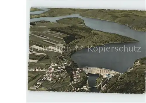 Waldeck Edersee Edertalsperre Sperrmauer Stausee Fliegeraufnahme Kat. Edertal