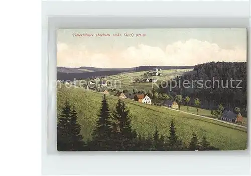 Tellerhaeuser Panorama Kat. Breitenbrunn Erzgebirge
