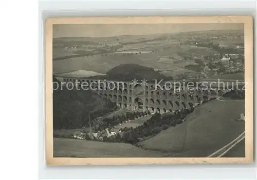 Mylau Goeltzschtalbruecke erbaut 1851 Vogtlaendische Schweiz Brockhaus Luftbild 773 Kat. Mylau