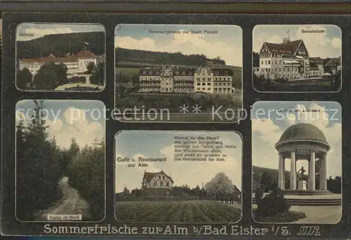 Bad Elster Genesungsheim der Stadt Plauen Tempel Sanatorium  Kat. Bad Elster