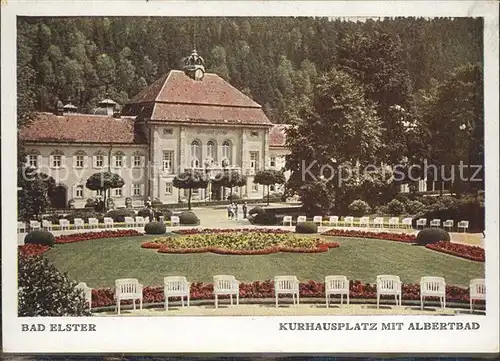 Bad Elster Kurhausplatz mit Albertbad Kat. Bad Elster