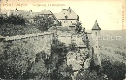 Koenigstein Saechsische Schweiz Festung Georgenburg Hungerturm  Kat. Koenigstein Saechsische Schweiz