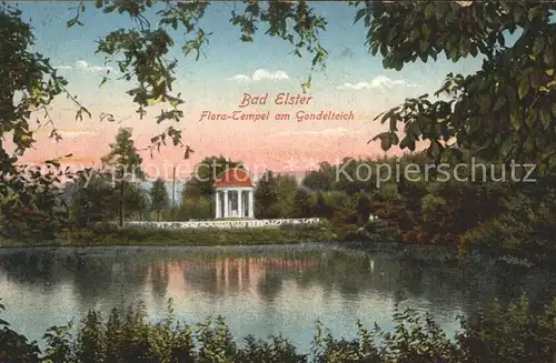 Bad Elster Flora Tempel Gondelteich  Kat. Bad Elster