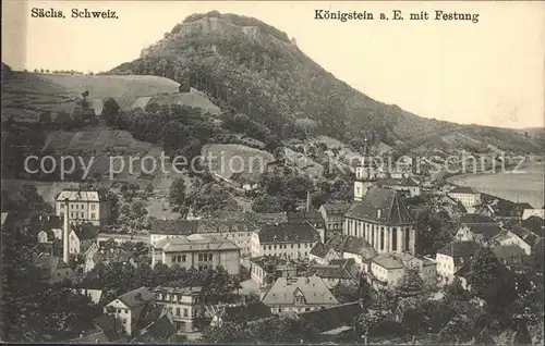 Koenigstein Saechsische Schweiz Festung  Kat. Koenigstein Saechsische Schweiz