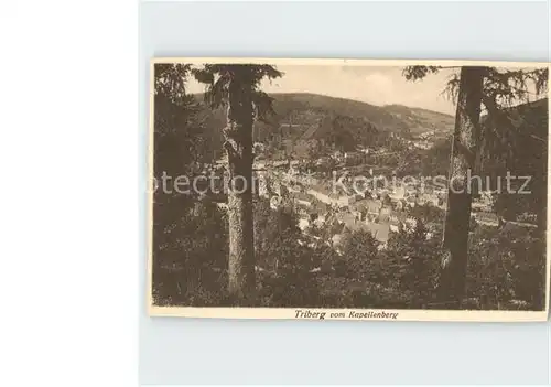 Triberg Schwarzwald Blick vom Kapellenberg Kat. Triberg im Schwarzwald