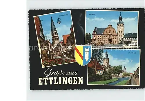 Ettlingen Rathaus Kronenstrasse  Kat. Ettlingen