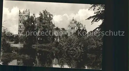 Bad Muskau Oberlausitz Schloss Ruine Schwanenteich Kat. Bad Muskau