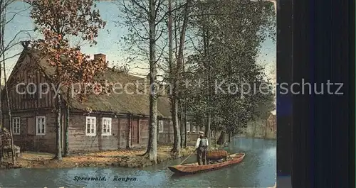 Luebbenau Spreewald Kaupen Wasserstrasse Kahn Kat. Luebbenau