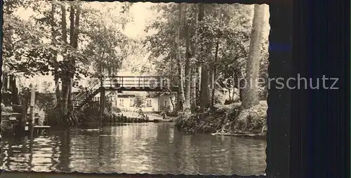 Luebbenau Spreewald Wasserstrasse Bruecke Kat. Luebbenau