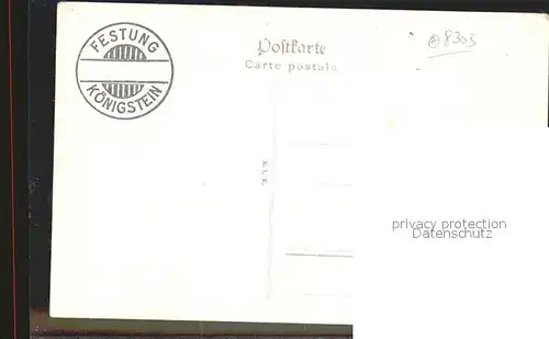 Koenigstein Saechsische Schweiz Pagenbett auf der Festung nach Original von Prof von OÃ«r Kuenstlerkarte Kat. Koenigstein Saechsische Schweiz