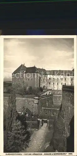 Koenigstein Saechsische Schweiz Festung Eingang Georgenburg Elbsandsteingebirge Kat. Koenigstein Saechsische Schweiz