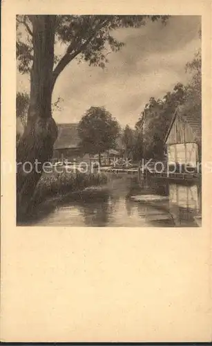 Lehde Dorfpartie Wasserstrasse Kat. Luebbenau Spreewald