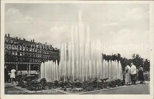 Chemnitz Leuchtspringbrunnen am Schlossteich Kat. Chemnitz