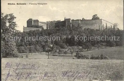 Koenigstein Saechsische Schweiz Festung Kat. Koenigstein Saechsische Schweiz