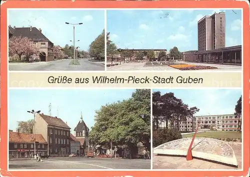 Guben Wilhelm Pieck Stadt Sonnenuhr Kat. Guben