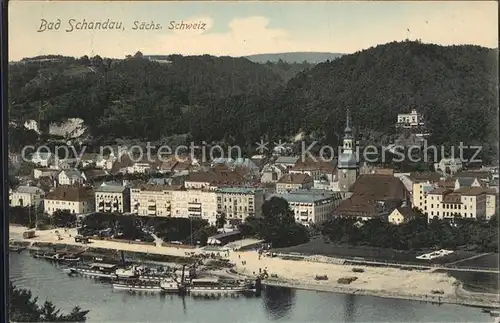 Bad Schandau Partie an der Elbe Kat. Bad Schandau