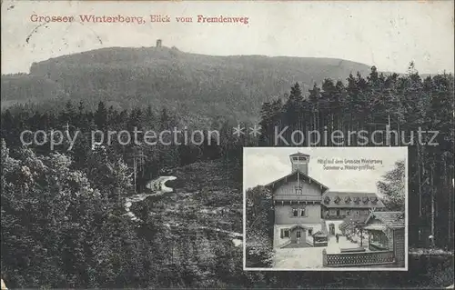 Bad Schandau Grosser Winterberg Blick vom Fremdenweg Kat. Bad Schandau