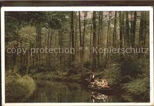 Vetschau Spreewald Bootsfahr in Tracht Kat. Vetschau Spreewald