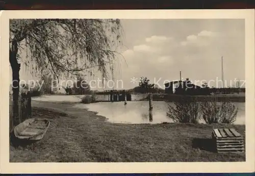 Schadow Spreewald Schleuse Bootshaus Kat. Friedland Mark