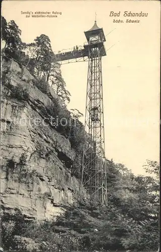 Bad Schandau Sendigs elektrischer Aufzug Kat. Bad Schandau