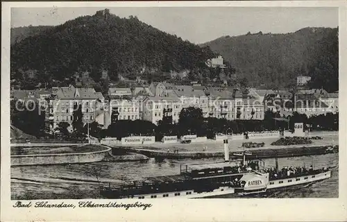 Bad Schandau Partie an der Elbe Kat. Bad Schandau