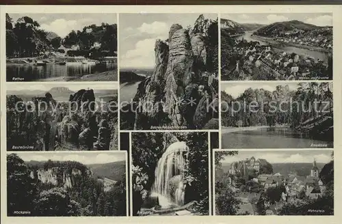 Bad Schandau Elbsandsteingebirge Bastei Wasserfall Kat. Bad Schandau
