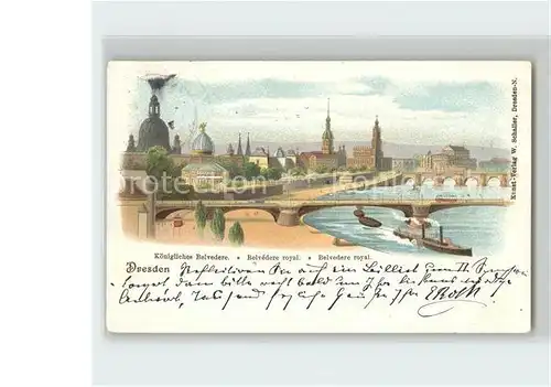 Dresden Koenigliches Belvedere Kat. Dresden Elbe