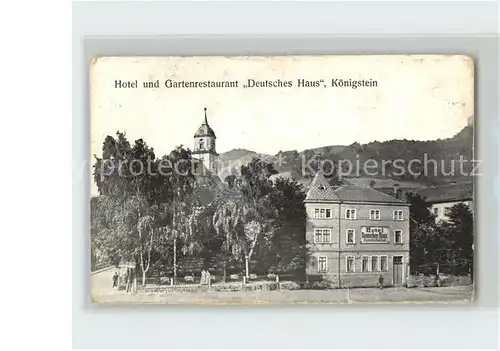 Koenigstein Saechsische Schweiz Hotel Deutsches Haus Kat. Koenigstein Saechsische Schweiz