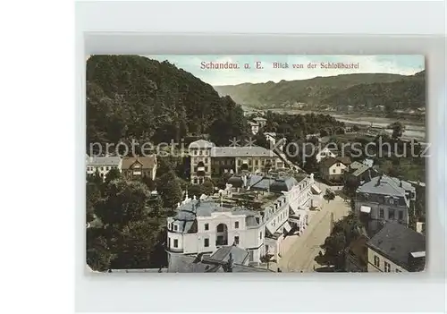 Bad Schandau Blick von der Schlossbastei Kat. Bad Schandau