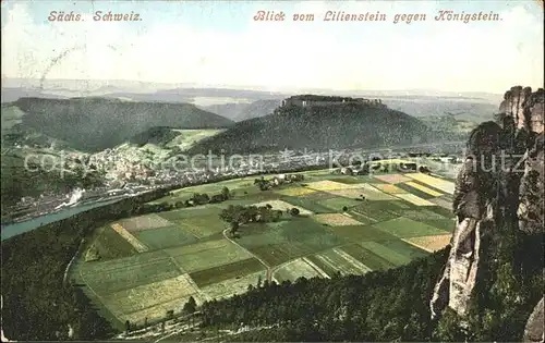 Lilienstein Koenigstein  Kat. Bad Schandau