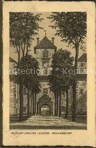 Augustusburg Schlosshof Kat. Augustusburg