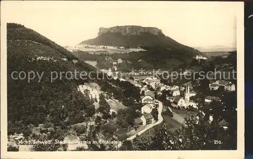 Koenigstein Saechsische Schweiz Lilienstein  Kat. Koenigstein Saechsische Schweiz