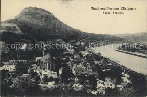 Koenigstein Saechsische Schweiz Festung Stadt  Kat. Koenigstein Saechsische Schweiz