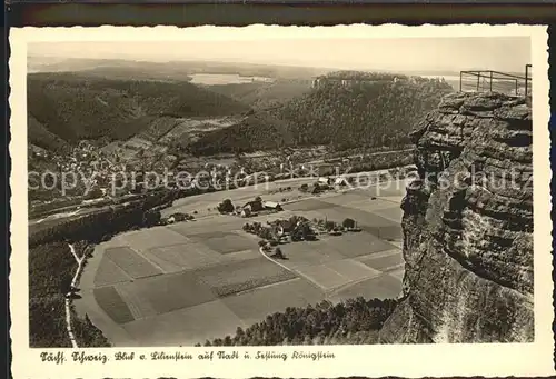 Lilienstein Festung Koenigstein  Kat. Bad Schandau